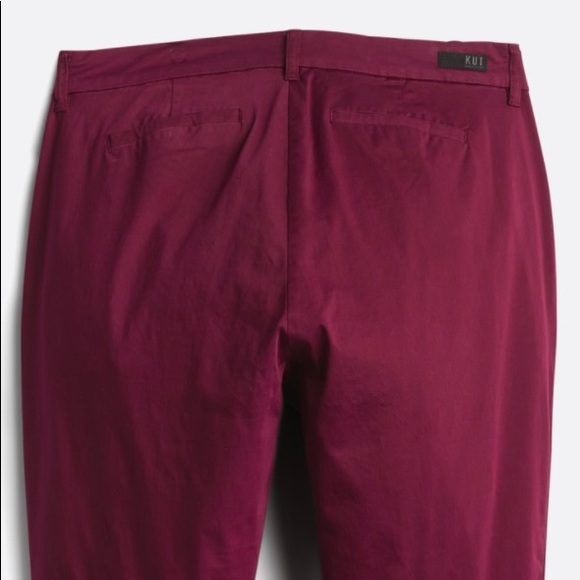 Kut burgundy Joanna ankle trouser size 14W - Picture 3 of 6